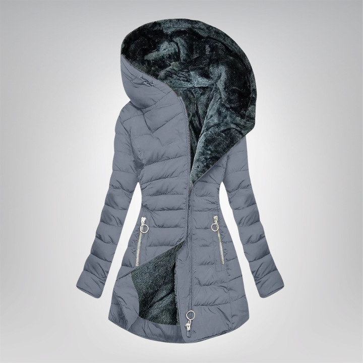 Émeraude | Manteau Douillet Doublé en Fourrure