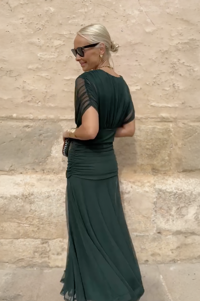 Louise | Robe Maxi de Fête Élégante à Col V