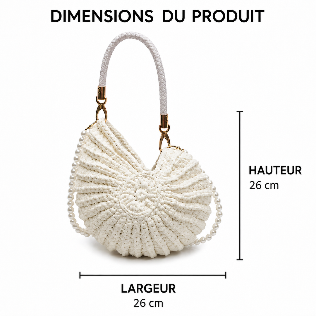 Mara | Sac fourre-tout tissé avec bandoulière à chaîne