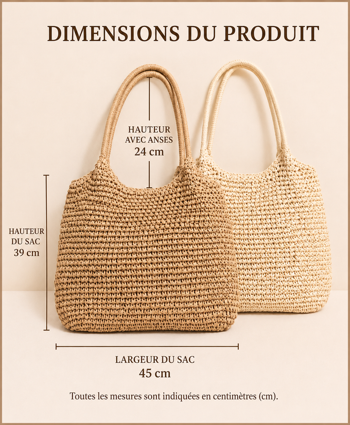 Natalina | Sac à bandoulière en paille tressée