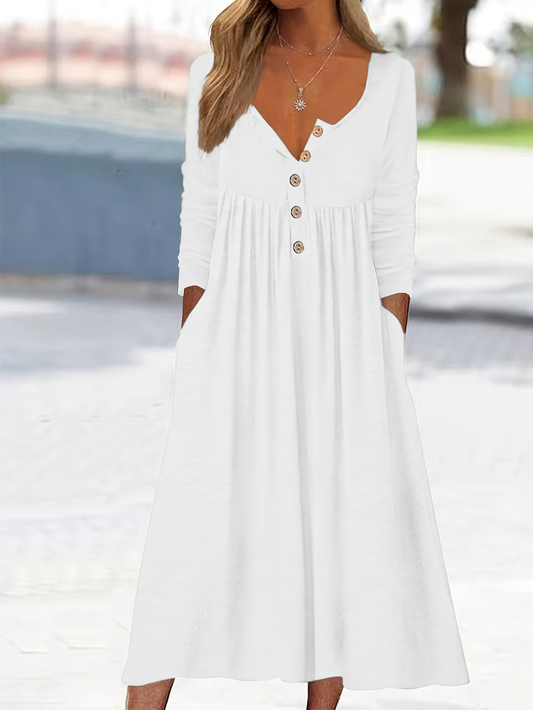 ZARA | ROBE MIDI À BOUTONS SUR LE DEVANT