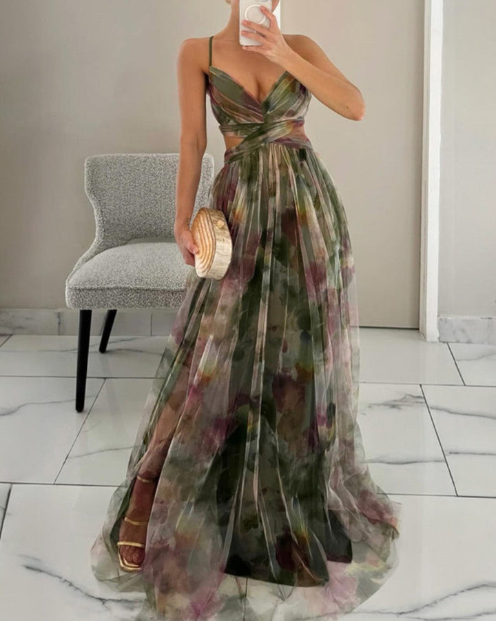 Claudia |™ Robe longue envoûtante avec imprimé floral