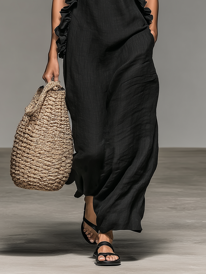 Leah | Robe longue avec poches
