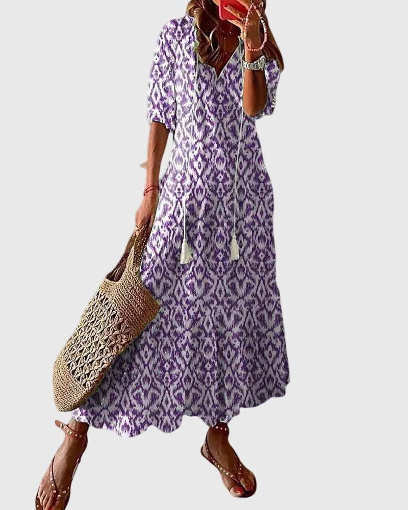 Amalia | Robe Maxi d'Été Vintage Boho