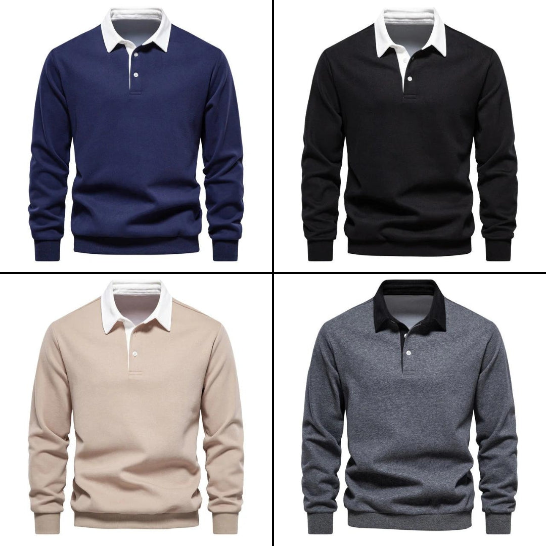 Luca™ | Pull Polo à Manches Longues