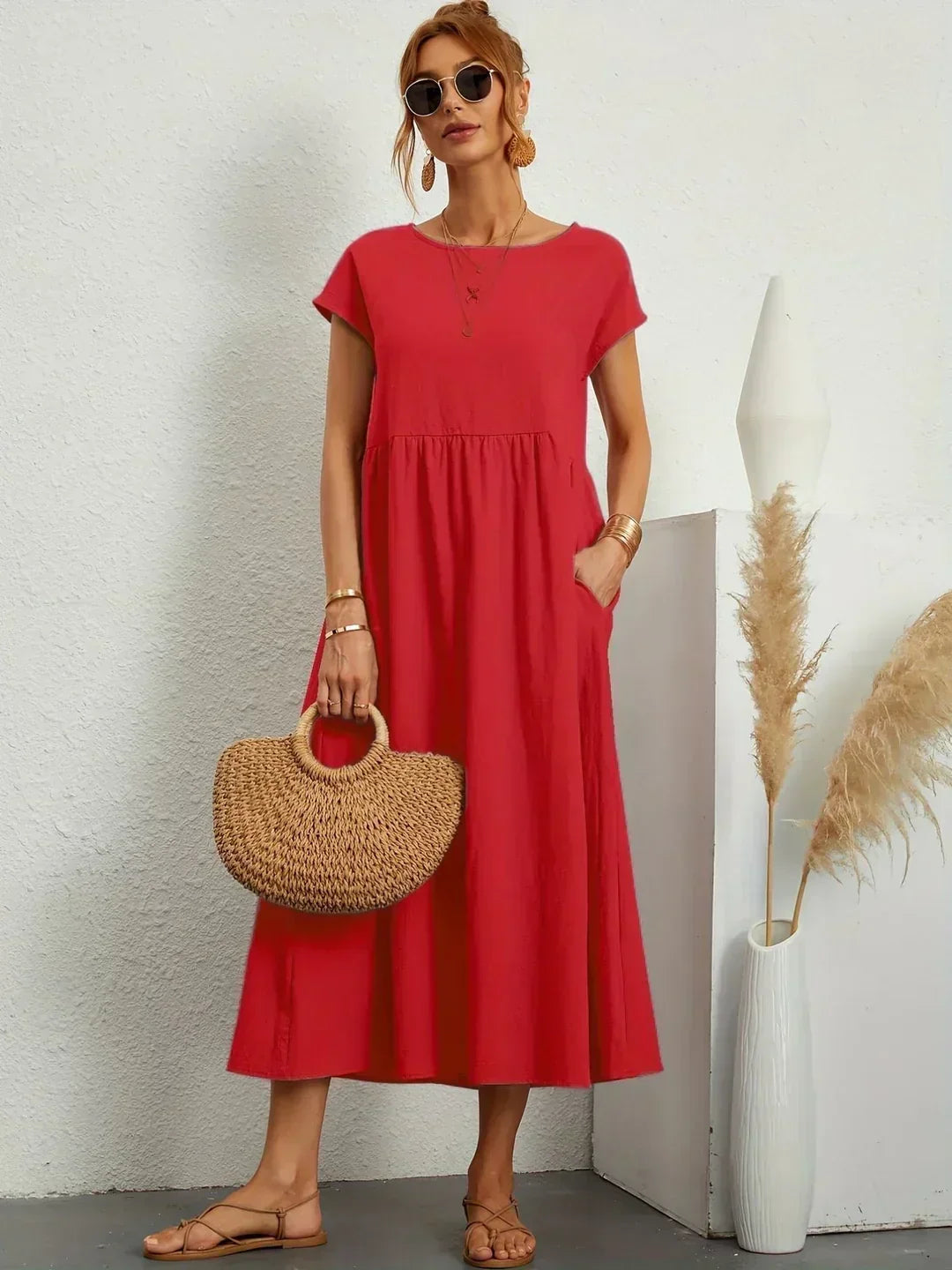 Elise – Robe midi décontractée