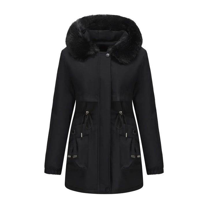 Grâce | Parka d'hiver élégante avec bord en fourrure