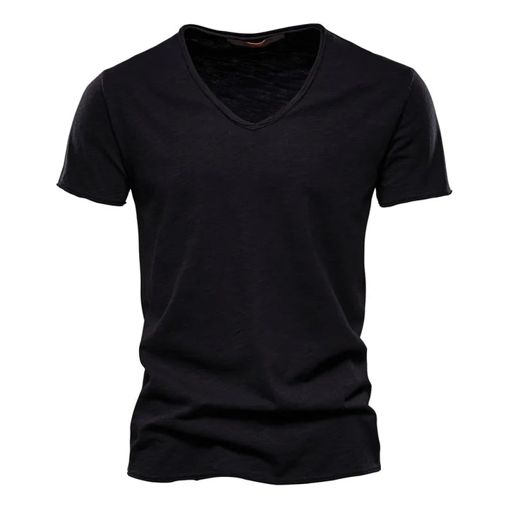 Juleas™ | Tee-shirt Uni Col V en Coton