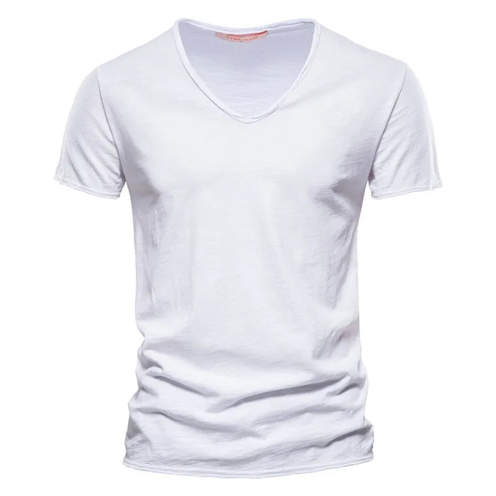 Juleas™ | Tee-shirt Uni Col V en Coton