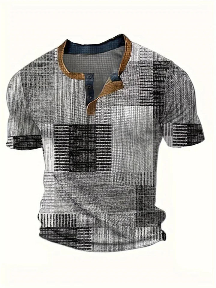 Lucas – T-shirt patchwork décontracté