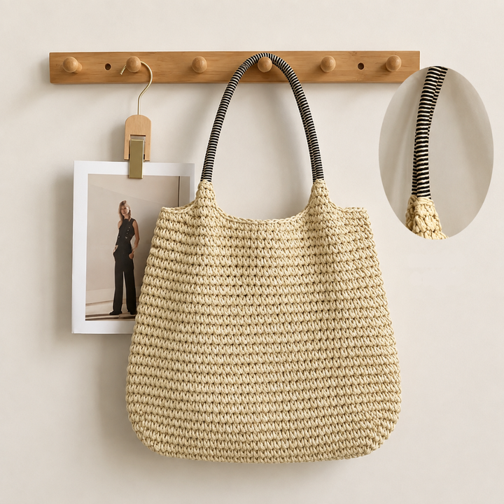 Natalina | Sac à bandoulière en paille tressée