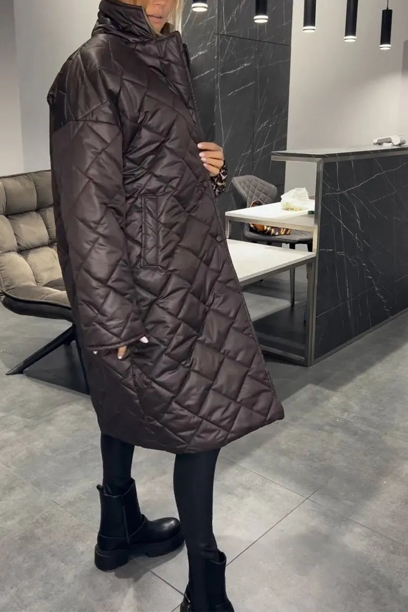 Clémence – Manteau réversible avec doublure léopard