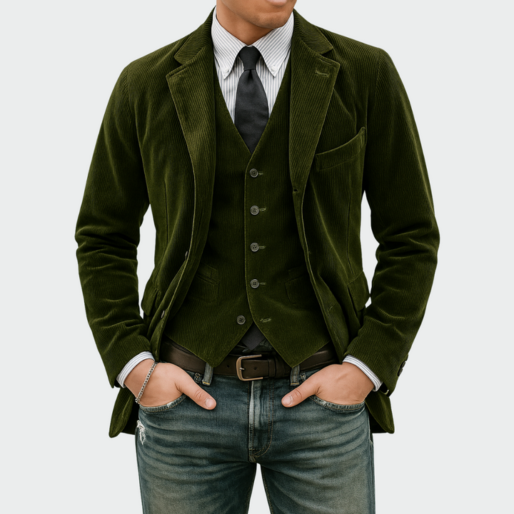 Tommy™ | Ensemble 2 pièces: Blazer et Gilet en Velours